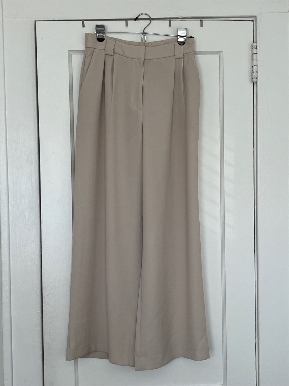 Express Taupe Wide-Leg Trousers